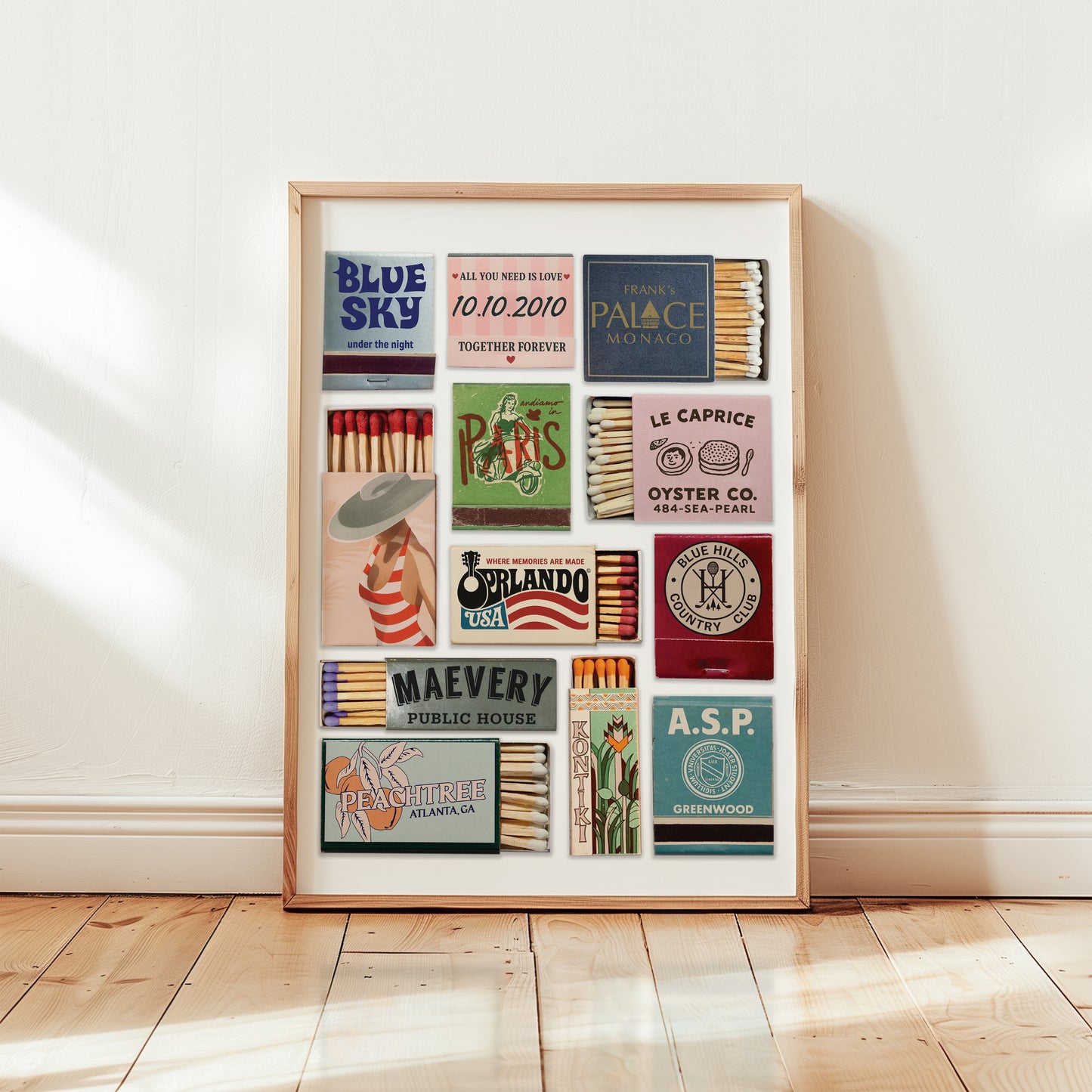 Custom Matchbook Art - Personalized Digital Keepsake Gift