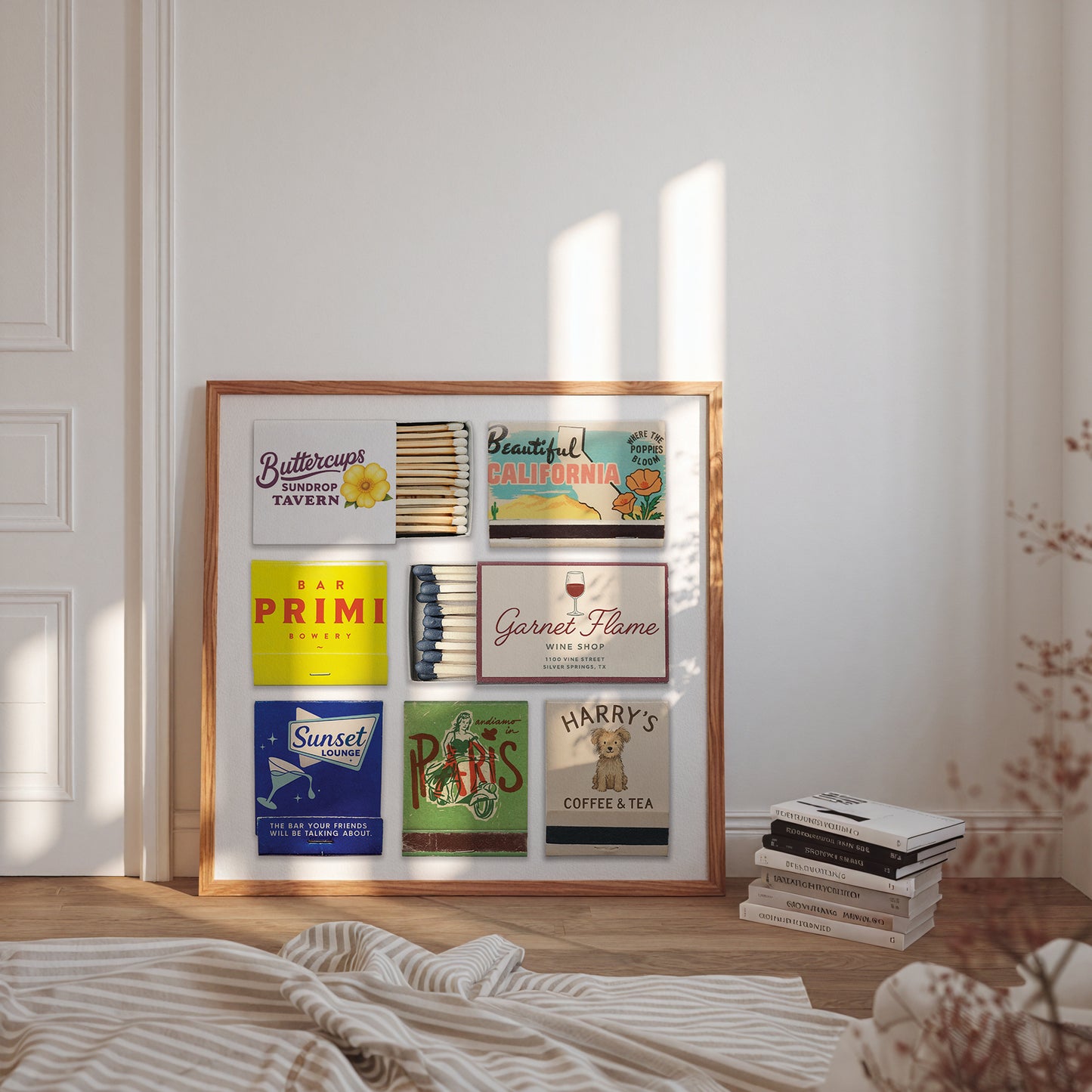 Custom Square Matchbook Art – Personalized Digital Poster