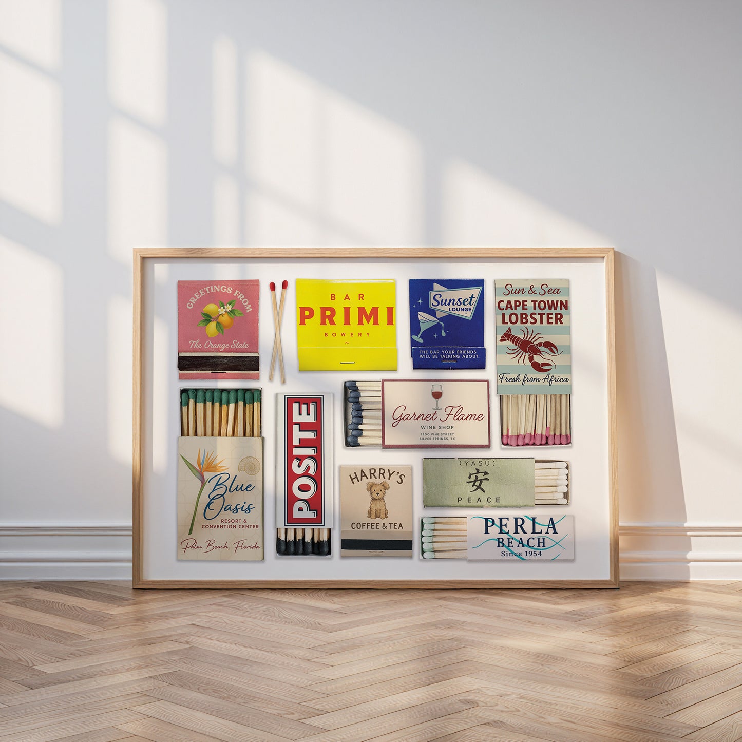 Custom Horizontal Matchbook Art | Personalized Matchbox Wall Print