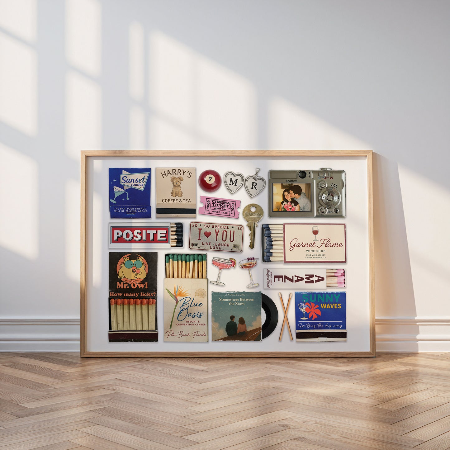 Personalized Matchbook Poster | Unique Anniversary Gift