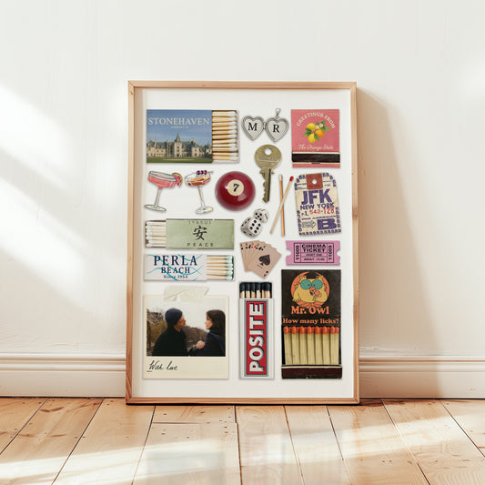 Matchbook Memory – Custom Digital Art for Couples & Anniversaries